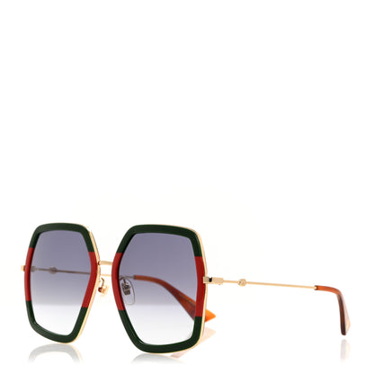 Gucci Square Frame Web GG0106S Sunglasses Tortoise 1 of 8