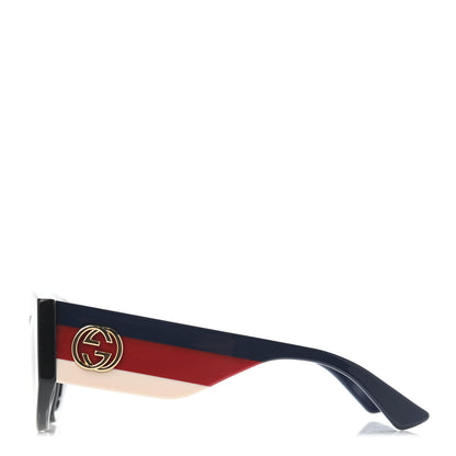 Gucci Acetate Oversized Rectangle Frame Web Sunglasses GG 0275/S Black 3 of 4