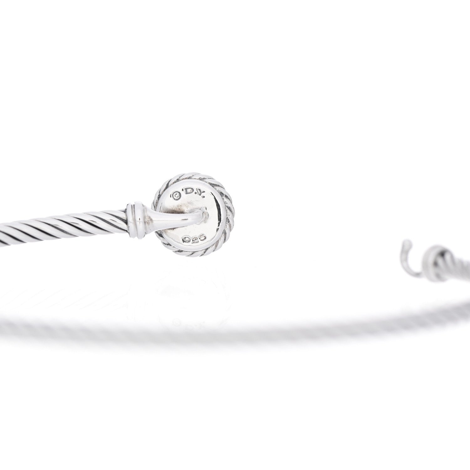 David Yurman Sterling Silver Prasiolite 3mm Chatelaine Bracelet 3 of 3