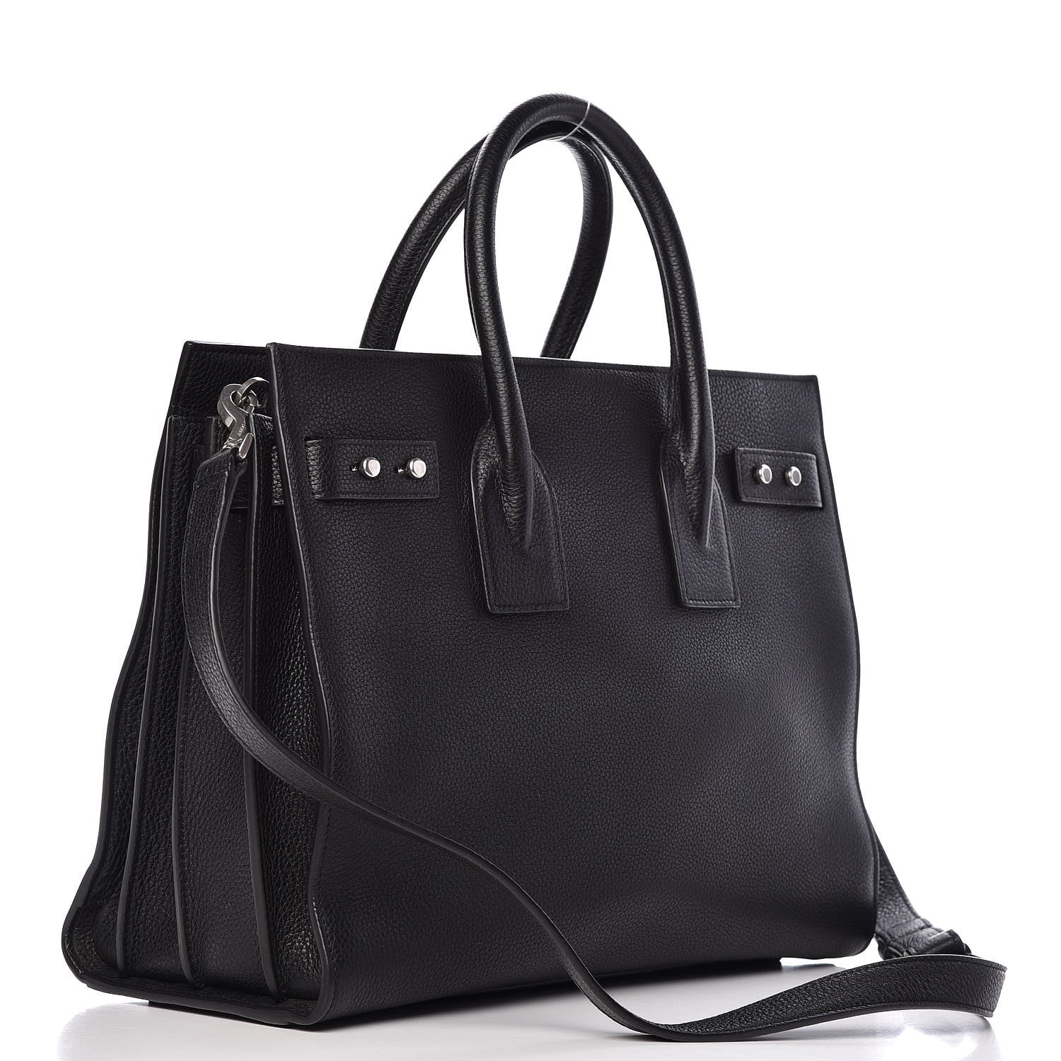 Saint Laurent Grained Calfskin Small Supple Sac De Jour Black 3 of 11