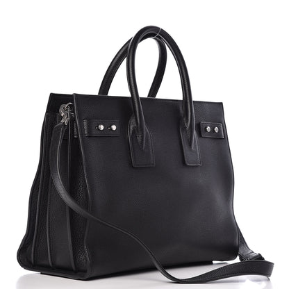 Saint Laurent Grained Calfskin Small Supple Sac De Jour Black 3 of 11
