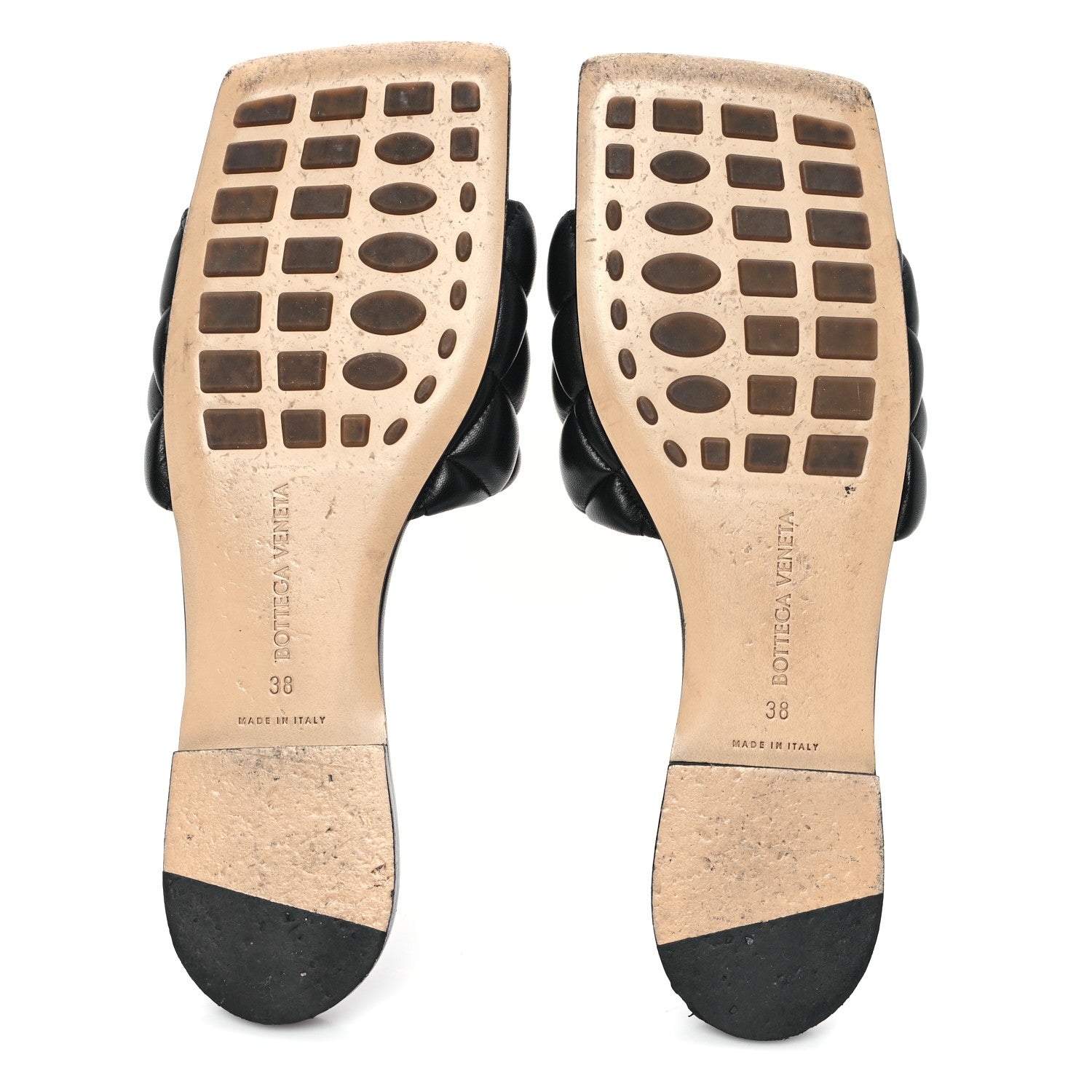 Bottega Veneta Nappa Matelasse Padded Flat Sandals 38 Black 6 of 10