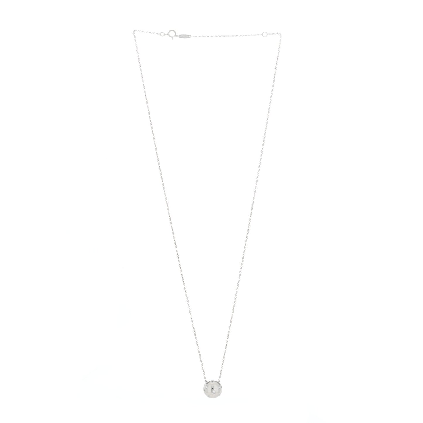 Platinum Diamond Etoile Ball Pendant Necklace