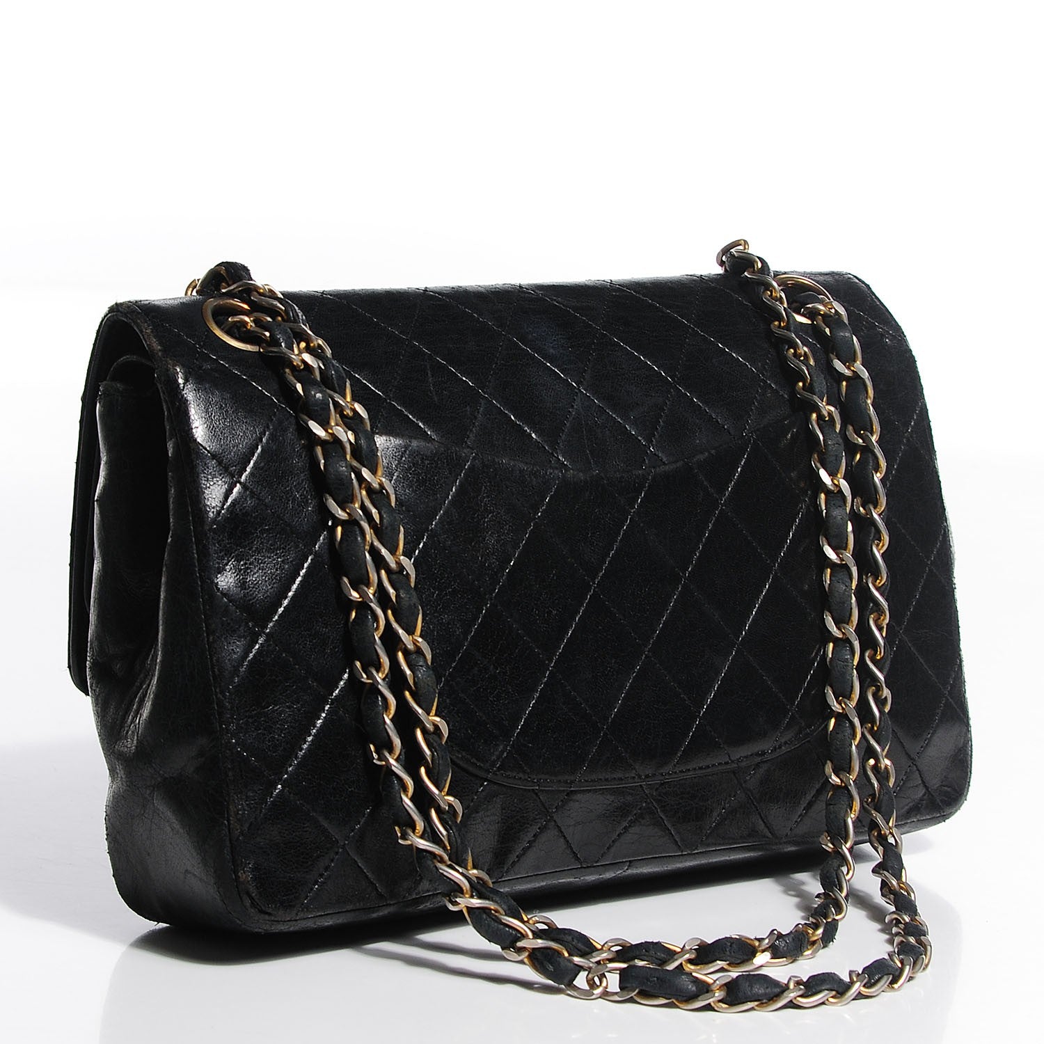 Chanel Lambskin Quilted Medium Double Flap Black 3 of 9