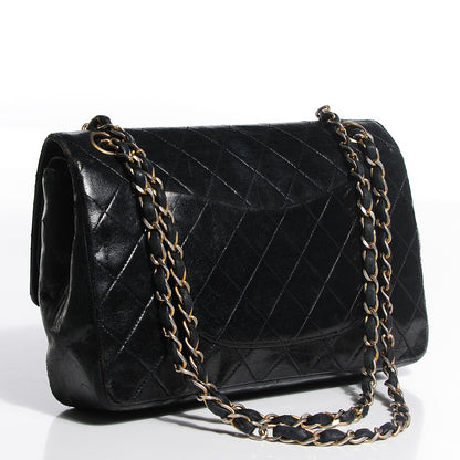 Chanel Lambskin Quilted Medium Double Flap Black 3 of 9