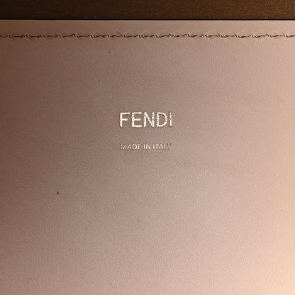 Fendi Vitello King Plexiglass Logo Embossed Medium Fendi Sunshine Shopper Tote Light Rose 6 of 9