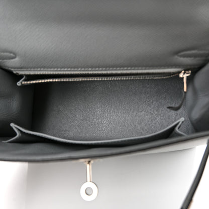 Hermes Epsom Kelly Sellier 25 Bleu Glacier 5 of 11