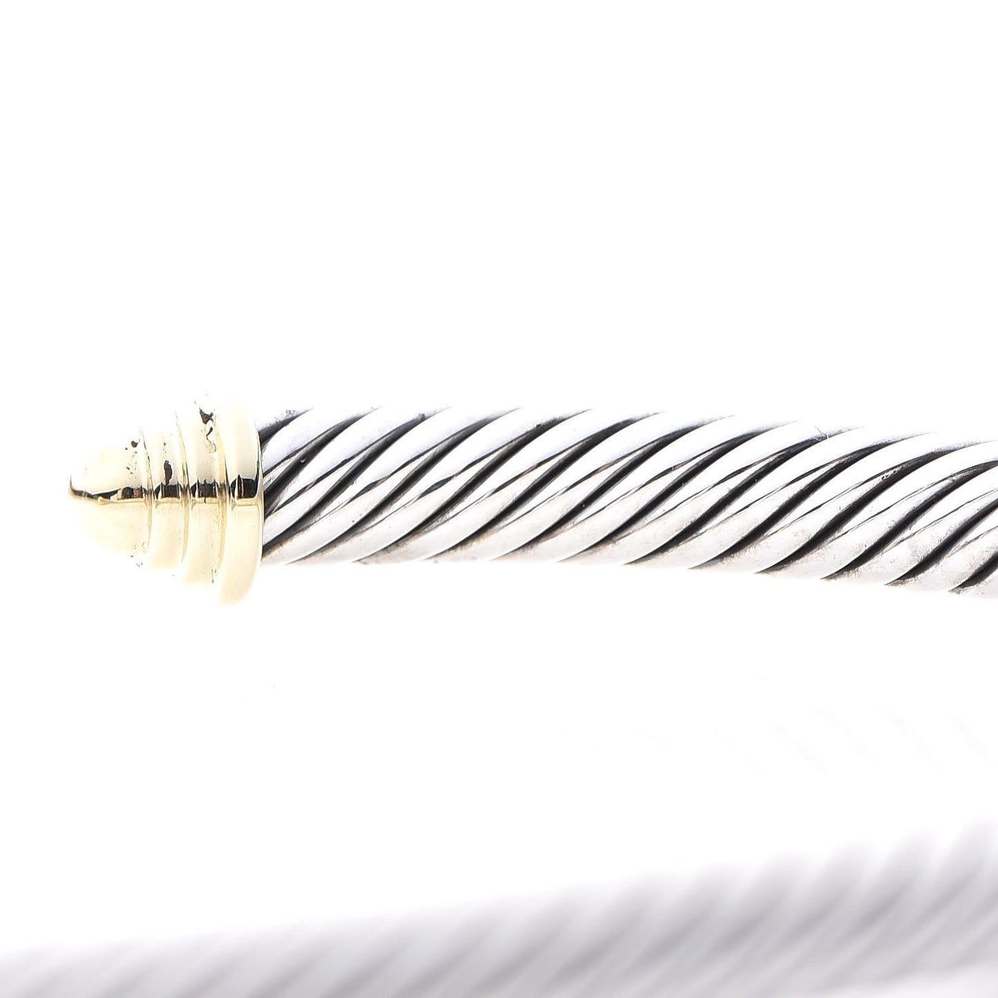 Sterling Silver 14K Yellow Gold 5mm Cable Classics Bracelet