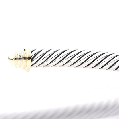 David Yurman Sterling Silver 14K Yellow Gold 5mm Cable Classics Bracelet 5 of 5