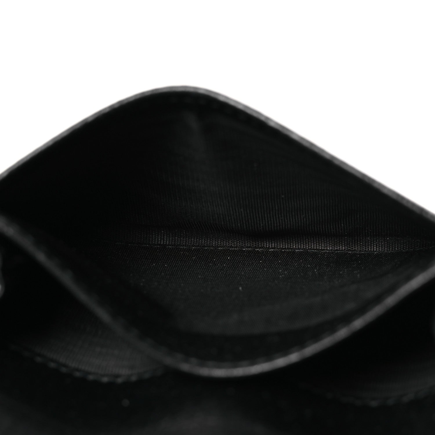Gucci Textured Dollar Calfskin Interlocking G Card Case Black 6 of 9