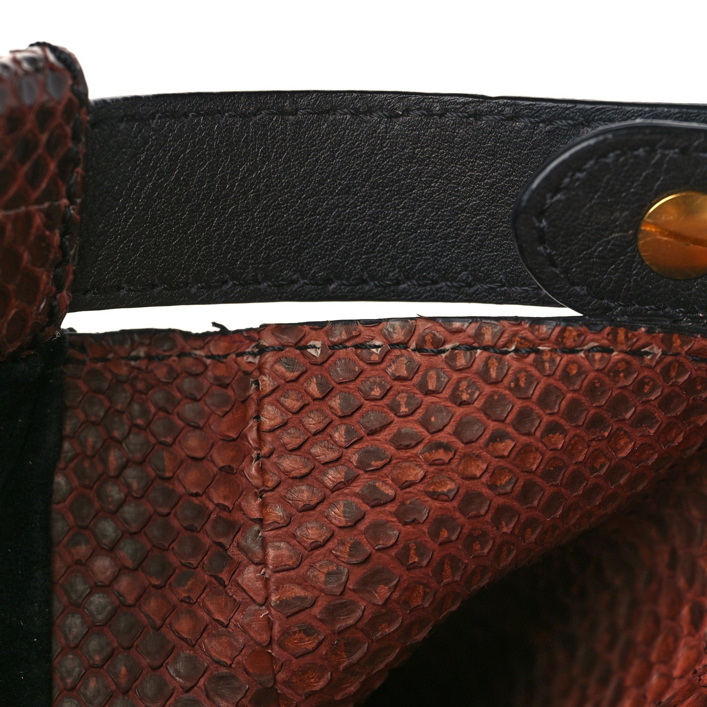 Crocodile Large Peekaboo Iconic Satchel Brown