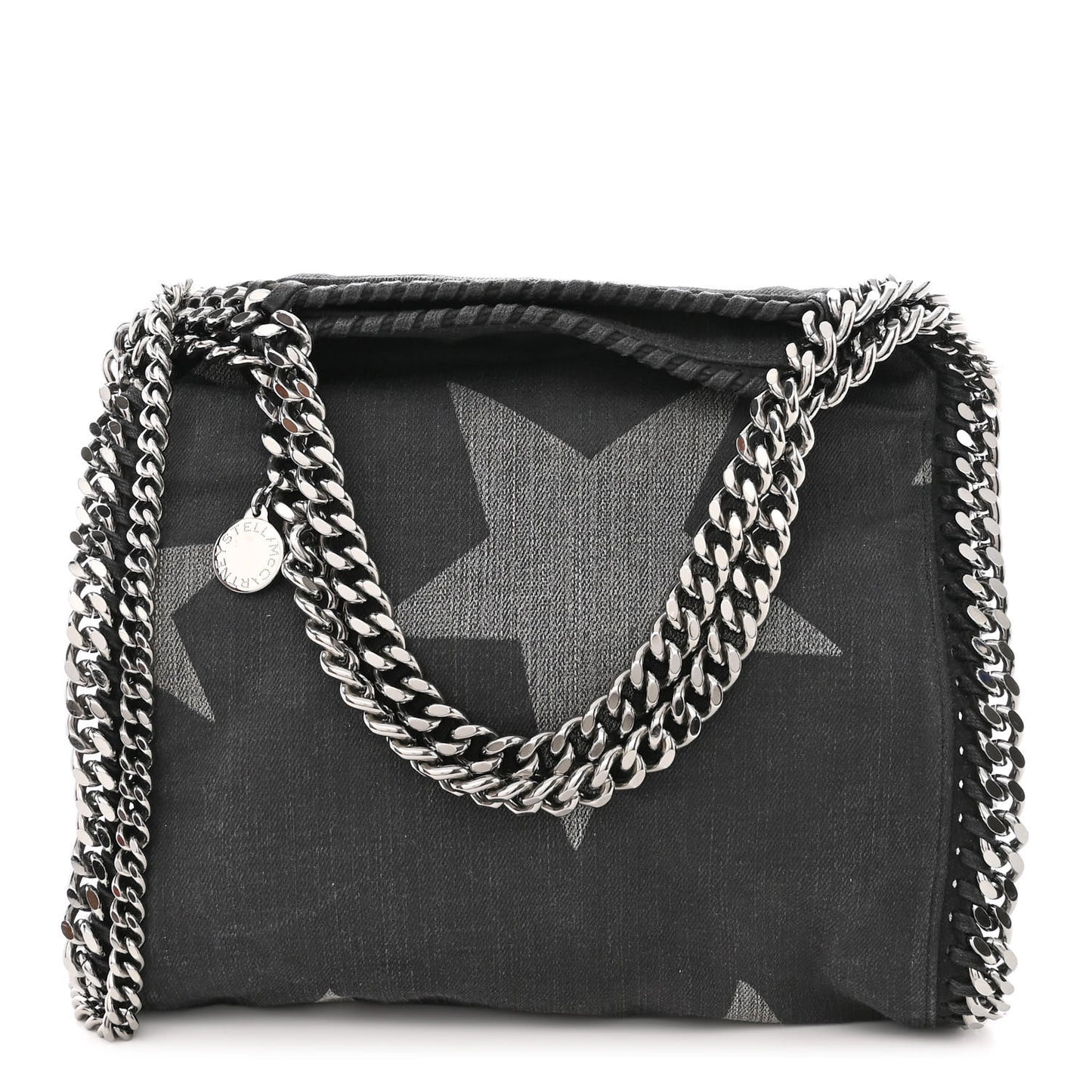 Denim Star Mini Falabella Tote Black