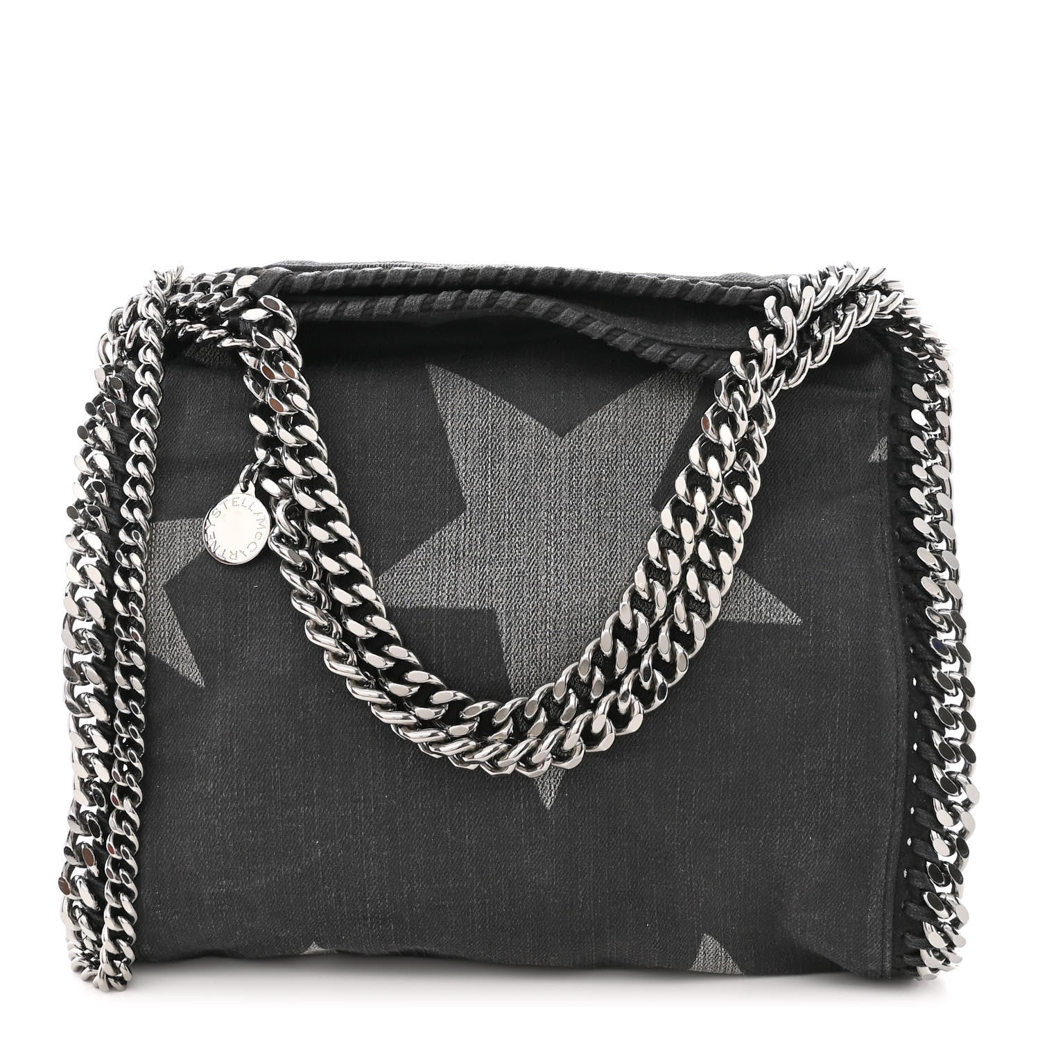 Stella McCartney Denim Star Mini Falabella Tote Black 1 of 12