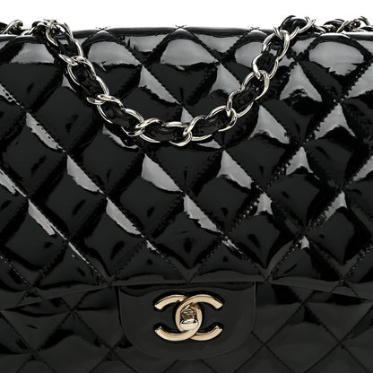 Chanel Patent Quilted Jumbo Single Flap Black 8 of 10