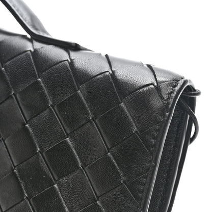 Bottega Veneta Nappa Intrecciato Long Andiamo Top Handle Clutch Black 12 of 13