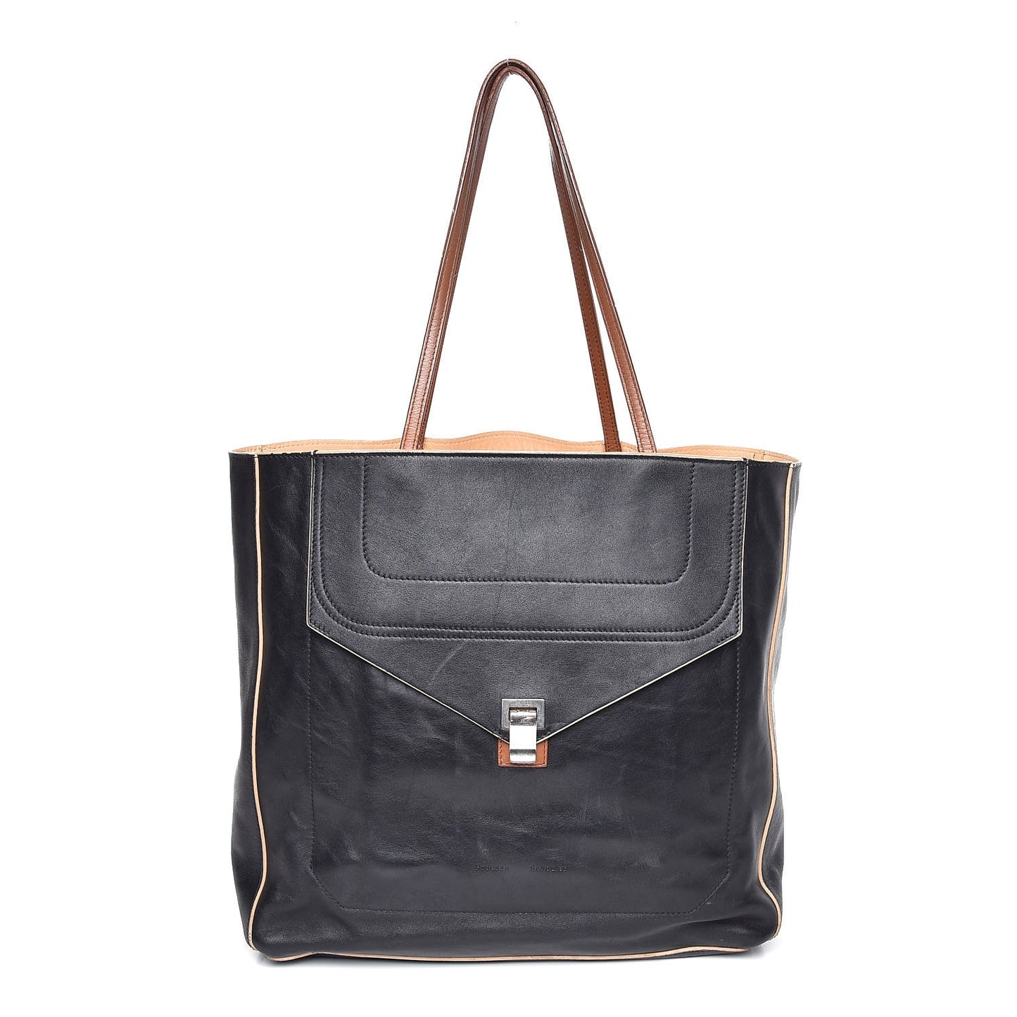 Soft Calfskin PS1 Convertible Tote Black