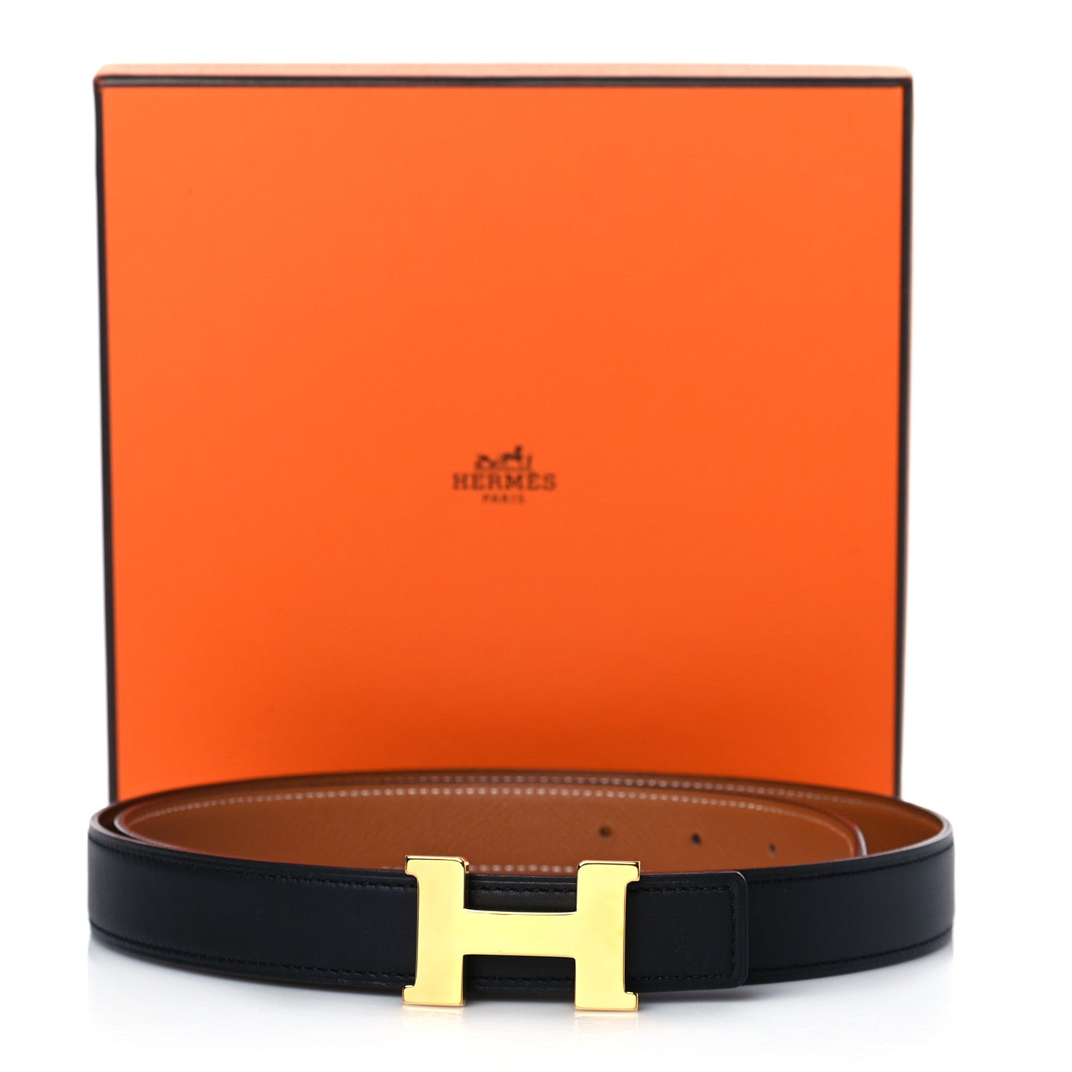 Hermes Swift Epsom 24mm Mini Constance H Belt 95 Black Gold 7 of 7