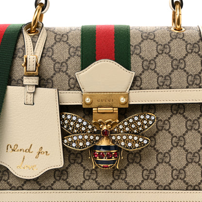Gucci GG Supreme Monogram Small Queen Margaret Top Handle Bag White 8 of 11