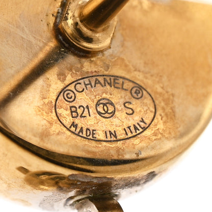 Chanel Metal CC Drop Earrings Gold 4 of 5