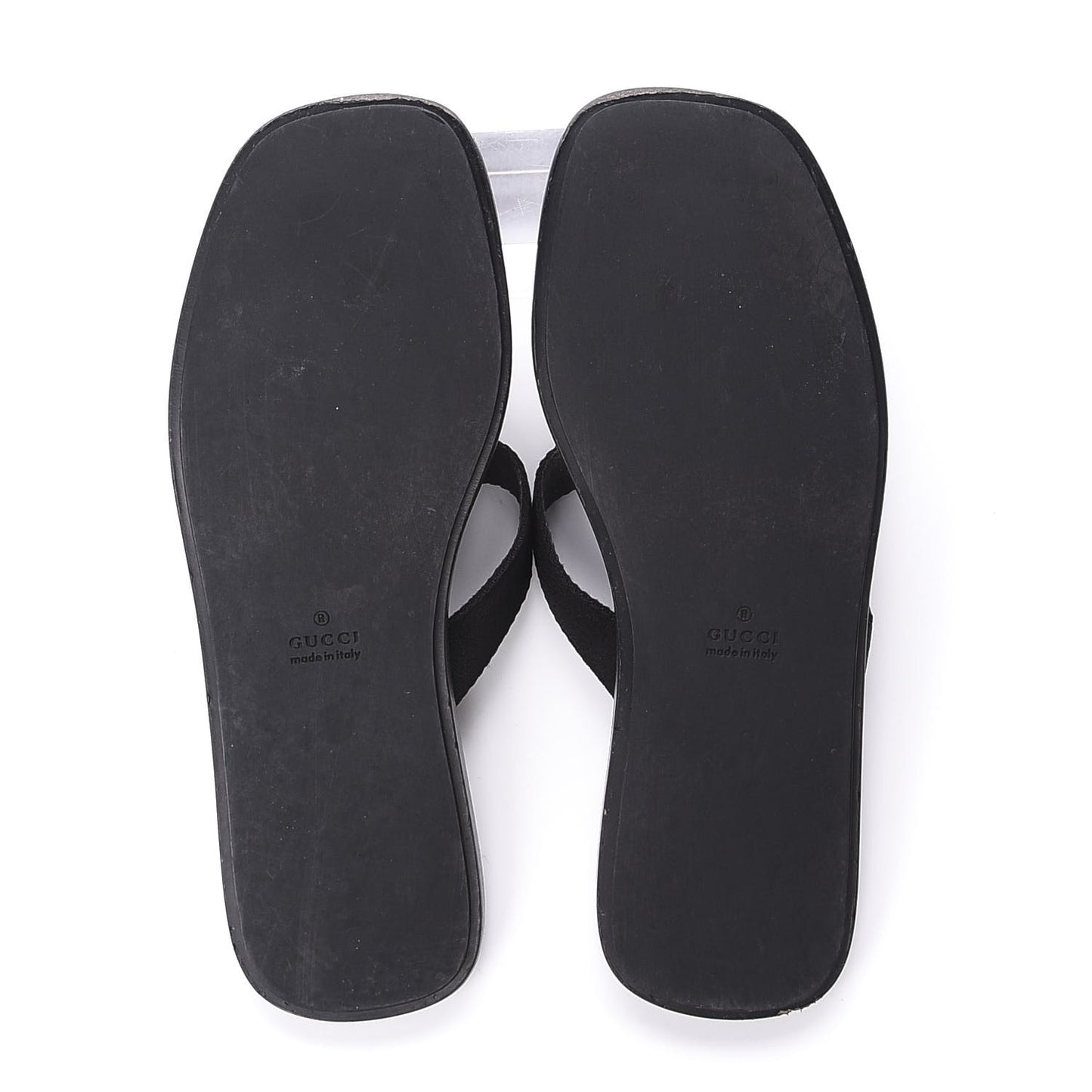 Patent Calfskin Cardinal Thong Sandals 39 Black