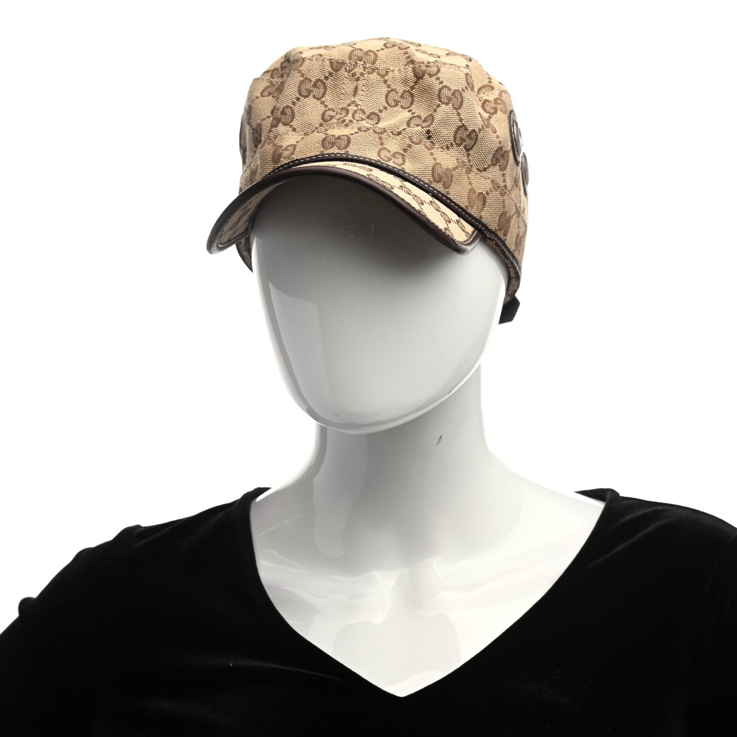 Gucci Monogram Military Hat L Brown 2 of 9