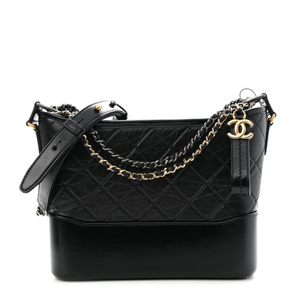 Chanel Aged Calfskin Quilted New Medium Gabrielle Hobo Black 1 of 10