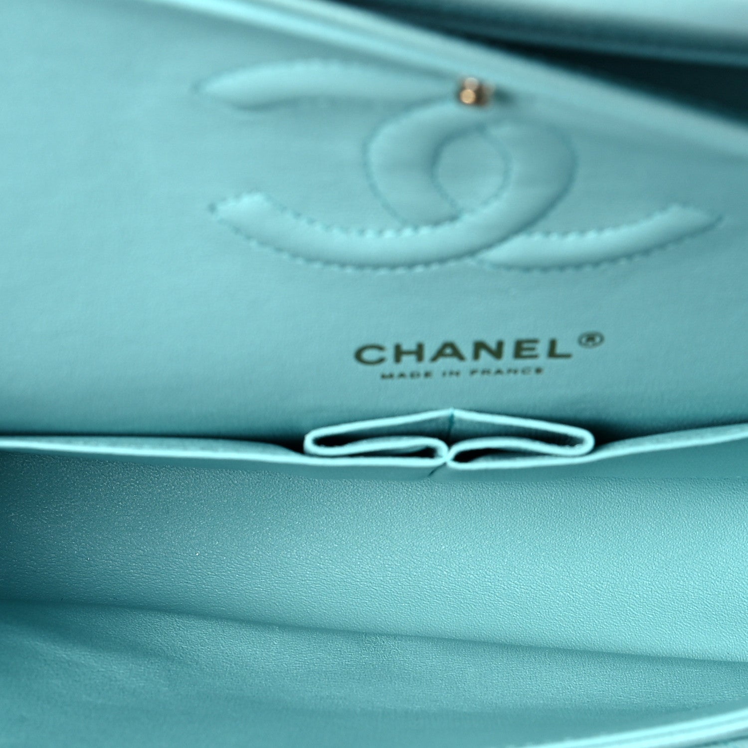 Chanel Caviar Quilted Medium Double Flap Light Blue 5 of 8