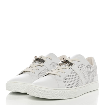 Hermes Calfskin Perforated Day Sneakers 41.5 White 3 of 9