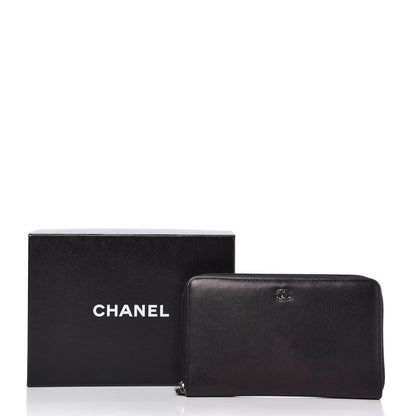 Chanel Caviar Large Sevruga Zip Around Organizer Wallet Black 12 of 14