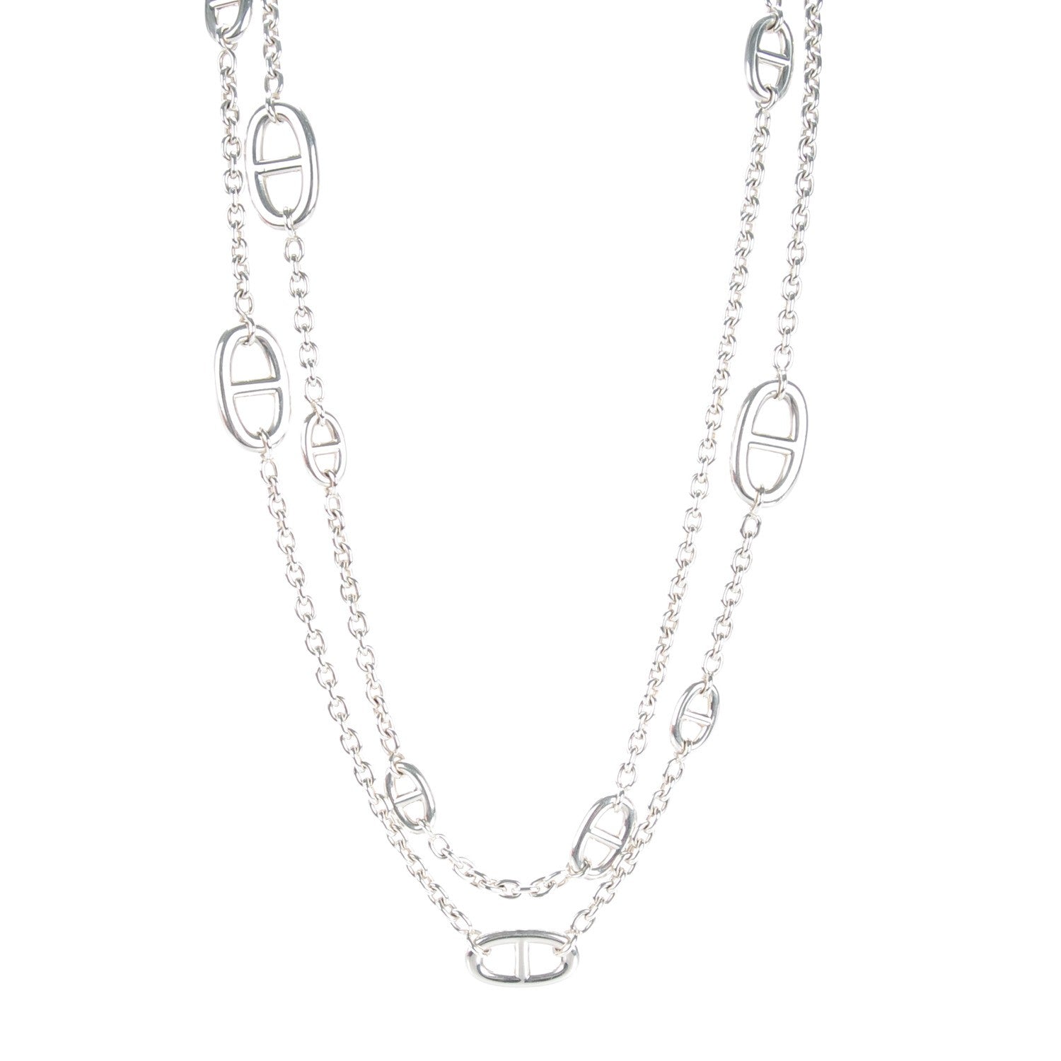 Hermes Sterling Silver Farandole Necklace 120 1 of 6