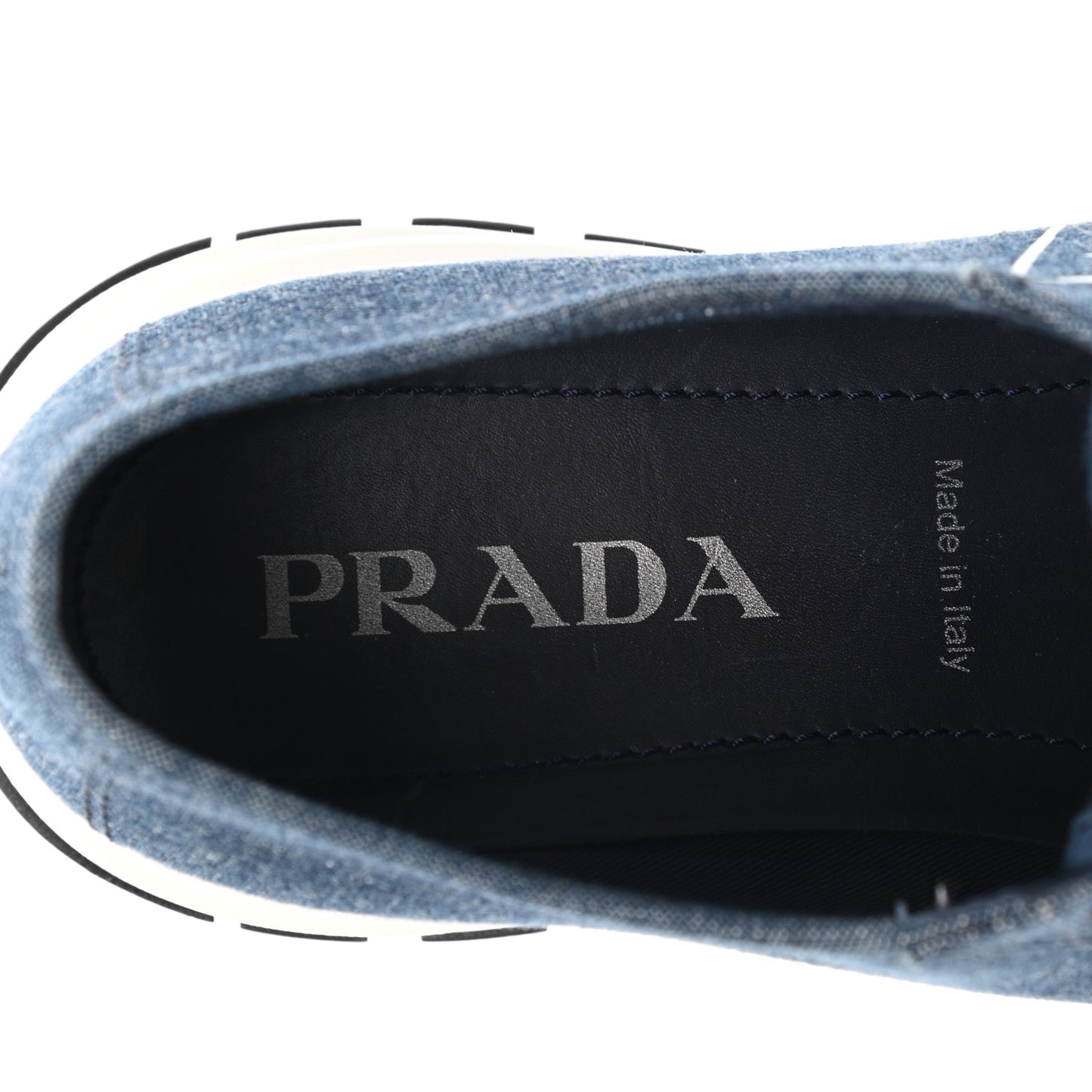 Denim Rubber Triangle Logo Womens 45mm Sneakers 39 Bleu