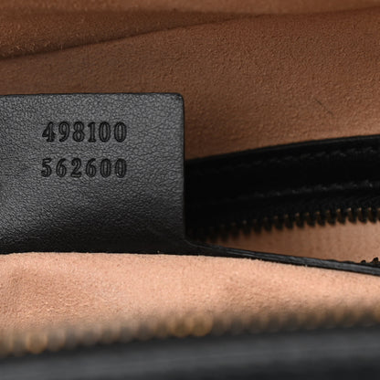 Gucci Calfskin Matelasse Sylvie Web Small GG Marmont Top Handle Shoulder Bag Black 7 of 12