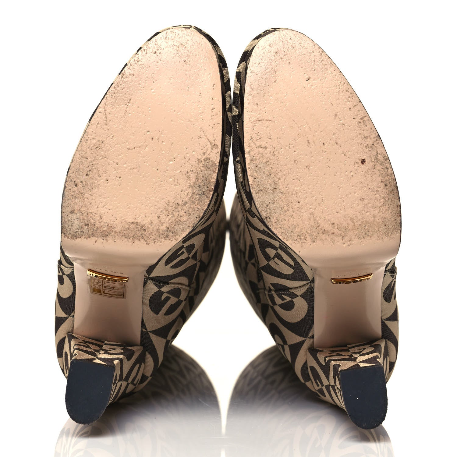 Gucci Fabric G Rhombus Print Platform Boots 35 Beige Cocoa 5 of 8
