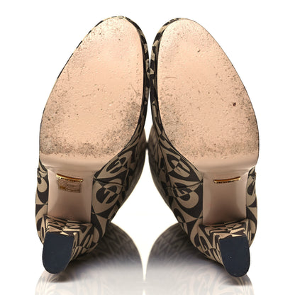 Gucci Fabric G Rhombus Print Platform Boots 35 Beige Cocoa 5 of 8