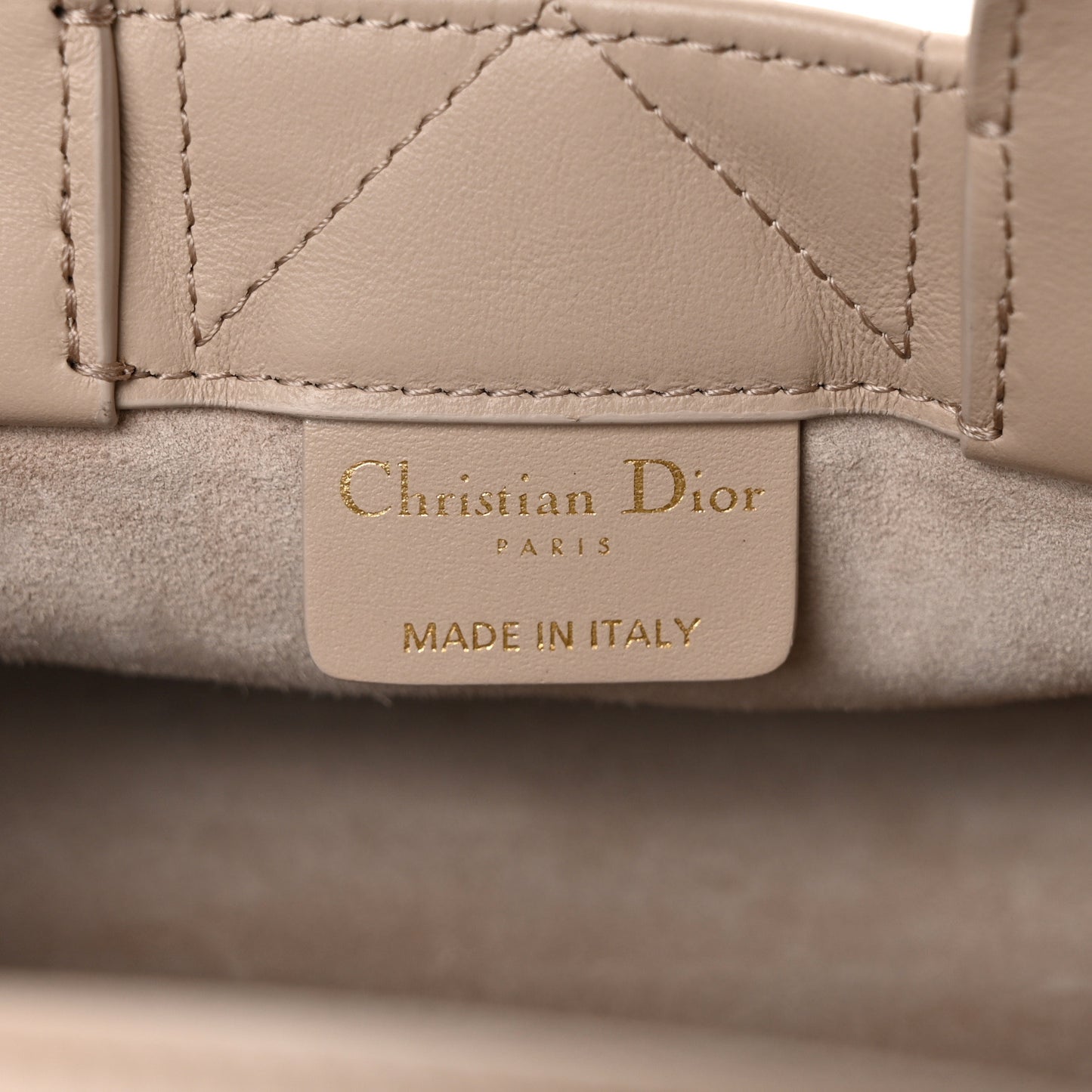 Calfskin Macrocannage Mini Book Tote Trench Beige
