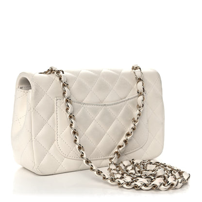 Chanel Lambskin Quilted Mini Rectangular Flap White 2 of 12