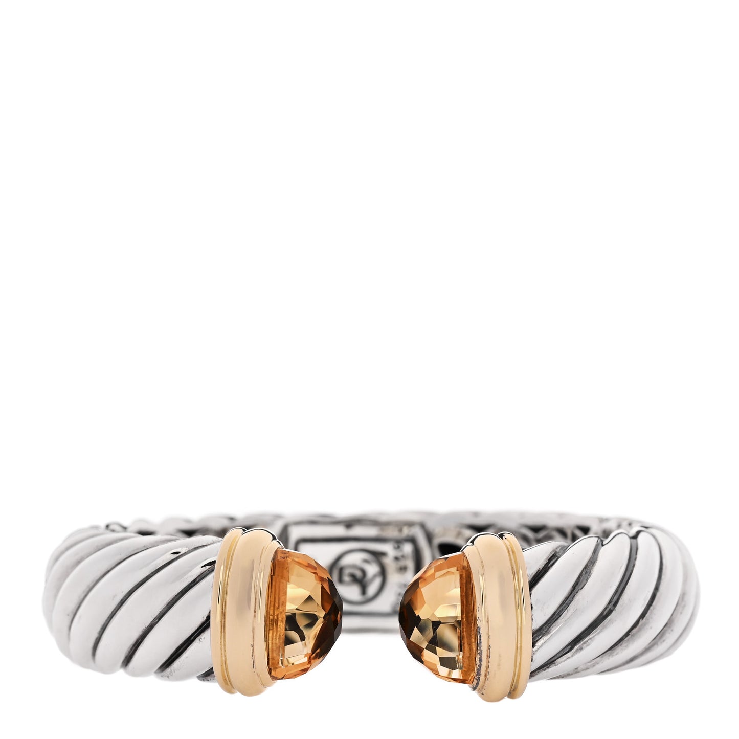 Sterling Silver 18K Yellow Gold Citrine 15.5mm Waverly Bracelet