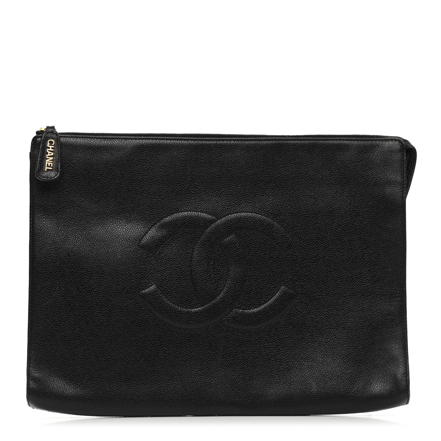 Chanel Caviar Large Timeless CC Cosmetic Pouch Black 1 of 10