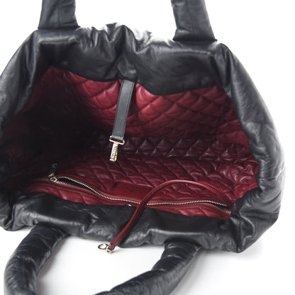 Chanel Lambskin Quilted Extra Large Coco Cocoon Reversible Tote Black 6 of 10