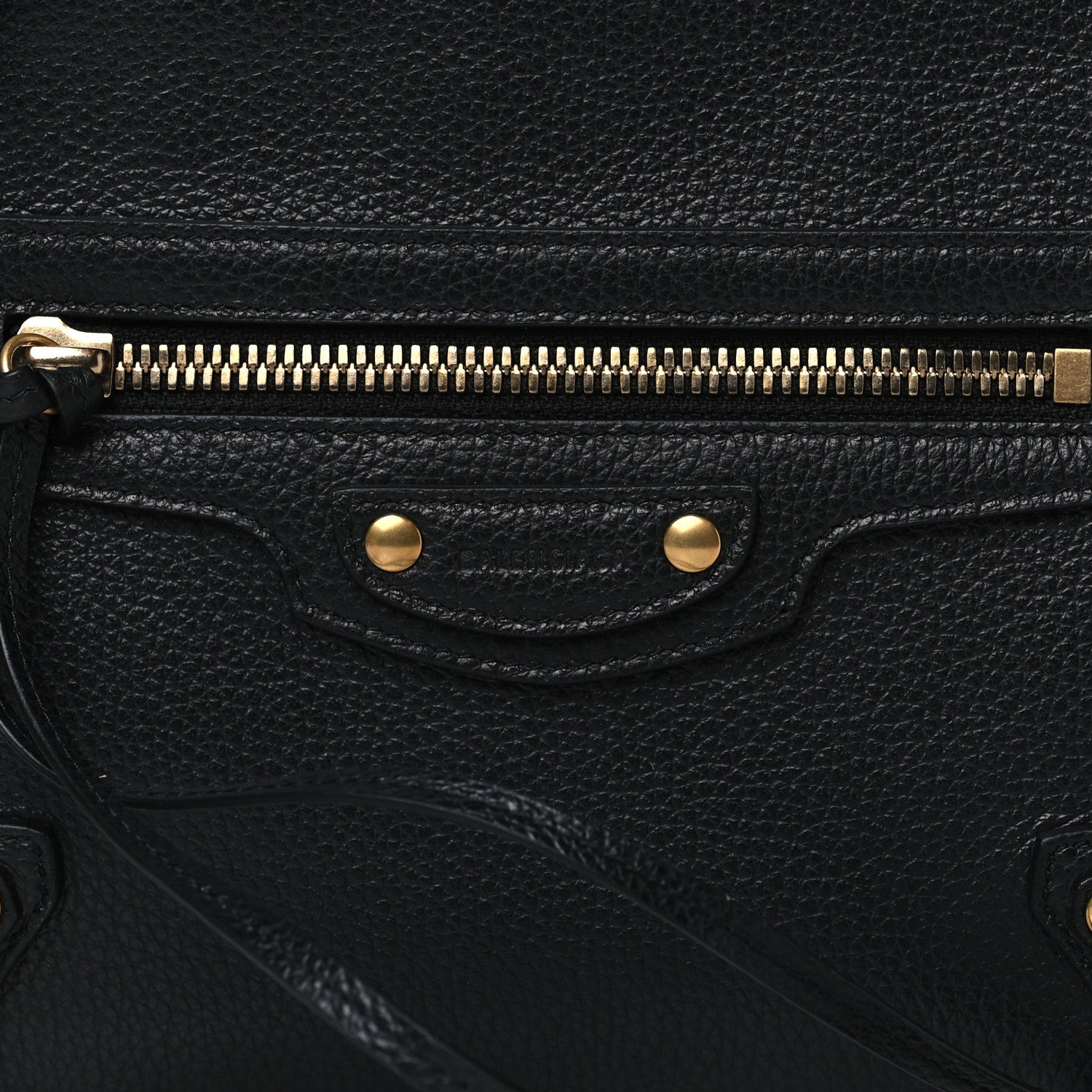 Balenciaga Grained Calfskin Neo Classic Gold Hardware Multipouch Black 8 of 10