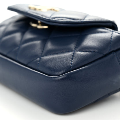 Chanel Lambskin Quilted Waist Bag With Pouch Blue 11 of 11