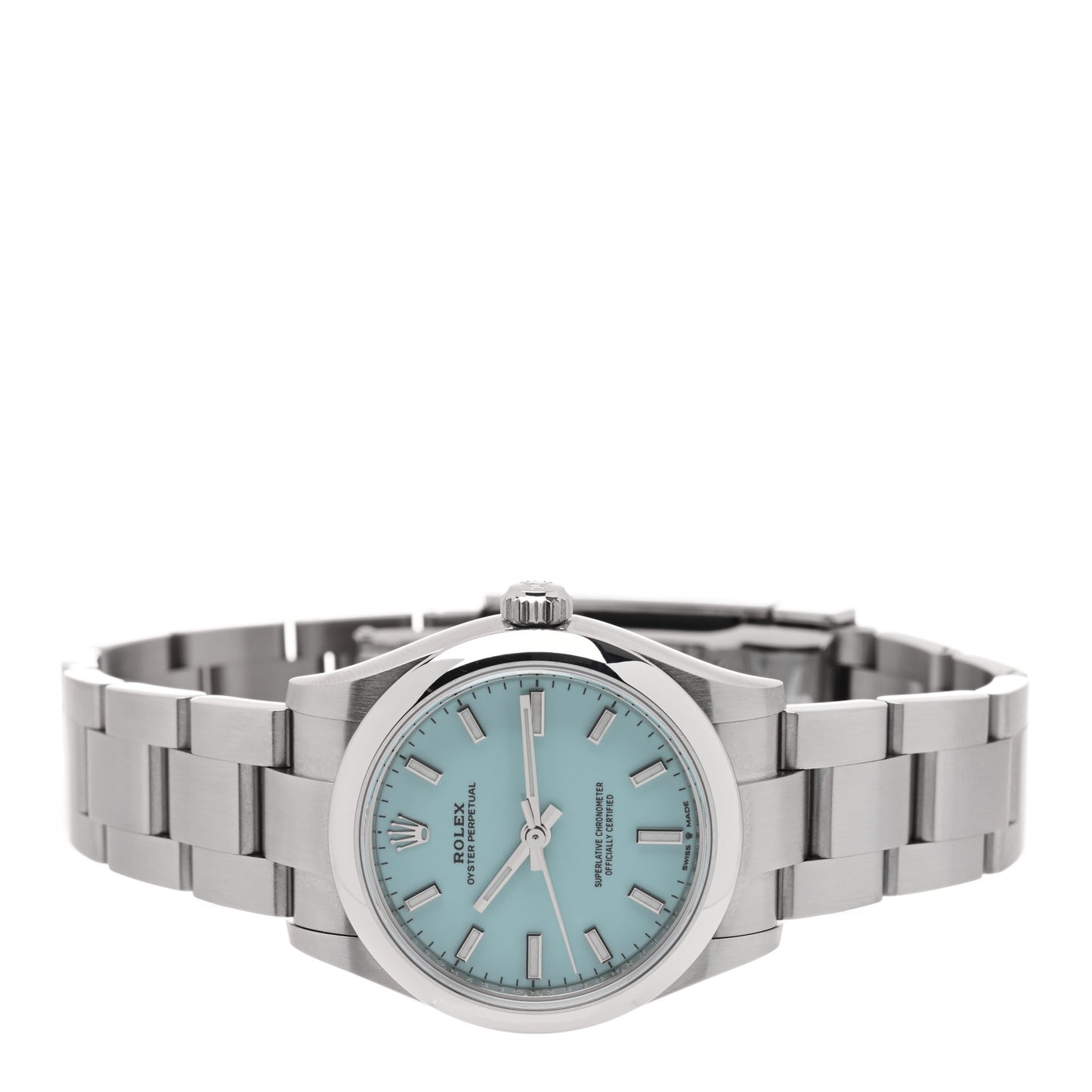 Stainless Steel 31mm Oyster Perpetual Watch Turquoise 277200