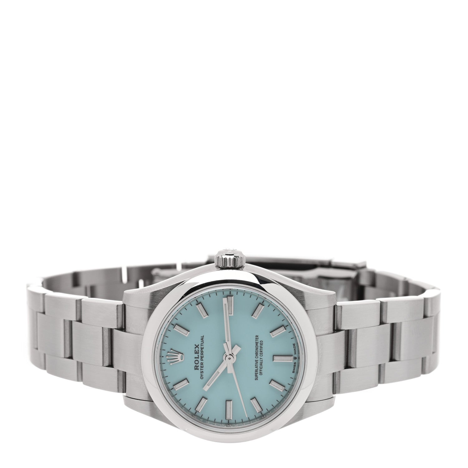 Rolex Stainless Steel 31mm Oyster Perpetual Watch Turquoise 277200 2 of 5