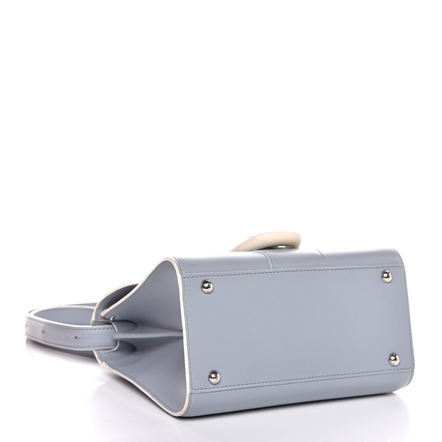Delvaux Calfskin Mini Brillant Satchel Light Blue 5 of 11