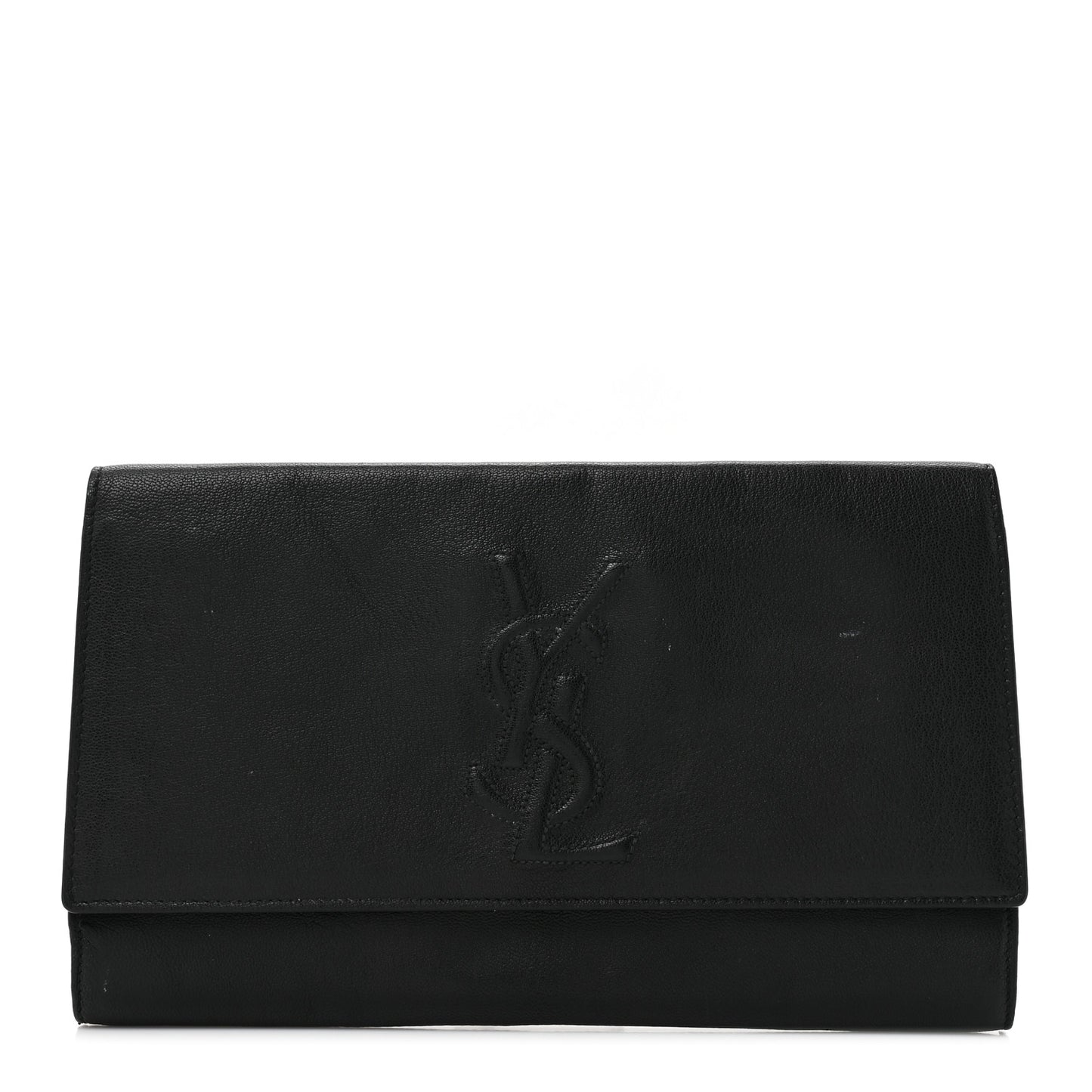 Calfskin Monogram Large Belle De Jour Clutch Black