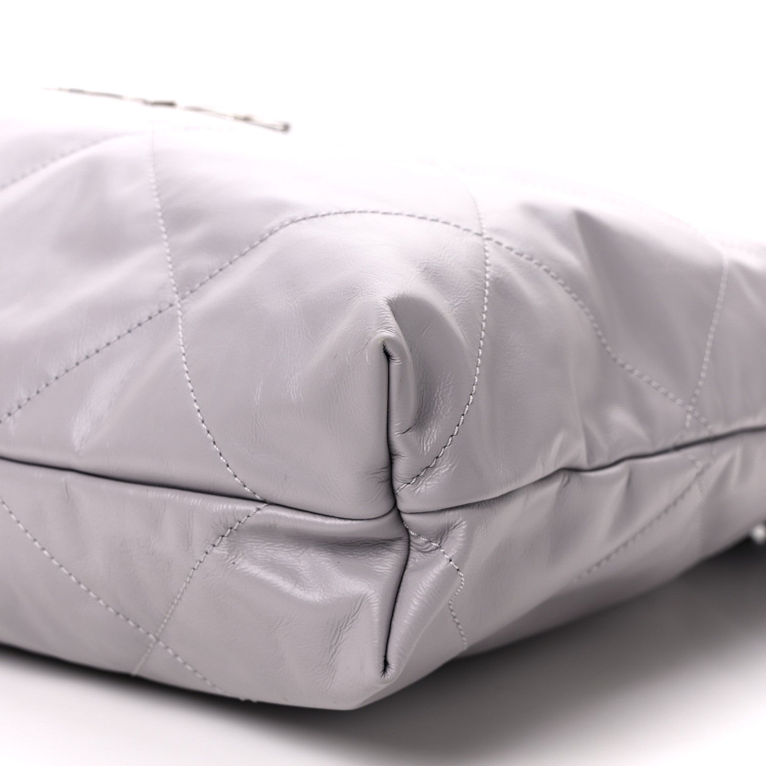 Chanel Shiny Calfskin Quilted Chanel 22 Light Grey 10 of 10