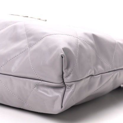 Chanel Shiny Calfskin Quilted Chanel 22 Light Grey 10 of 10