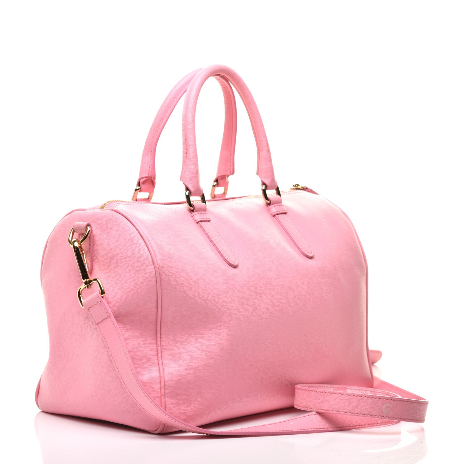 Versace Saffiano Calfskin Palazzo Duffle Bag Light Pink 3 of 12