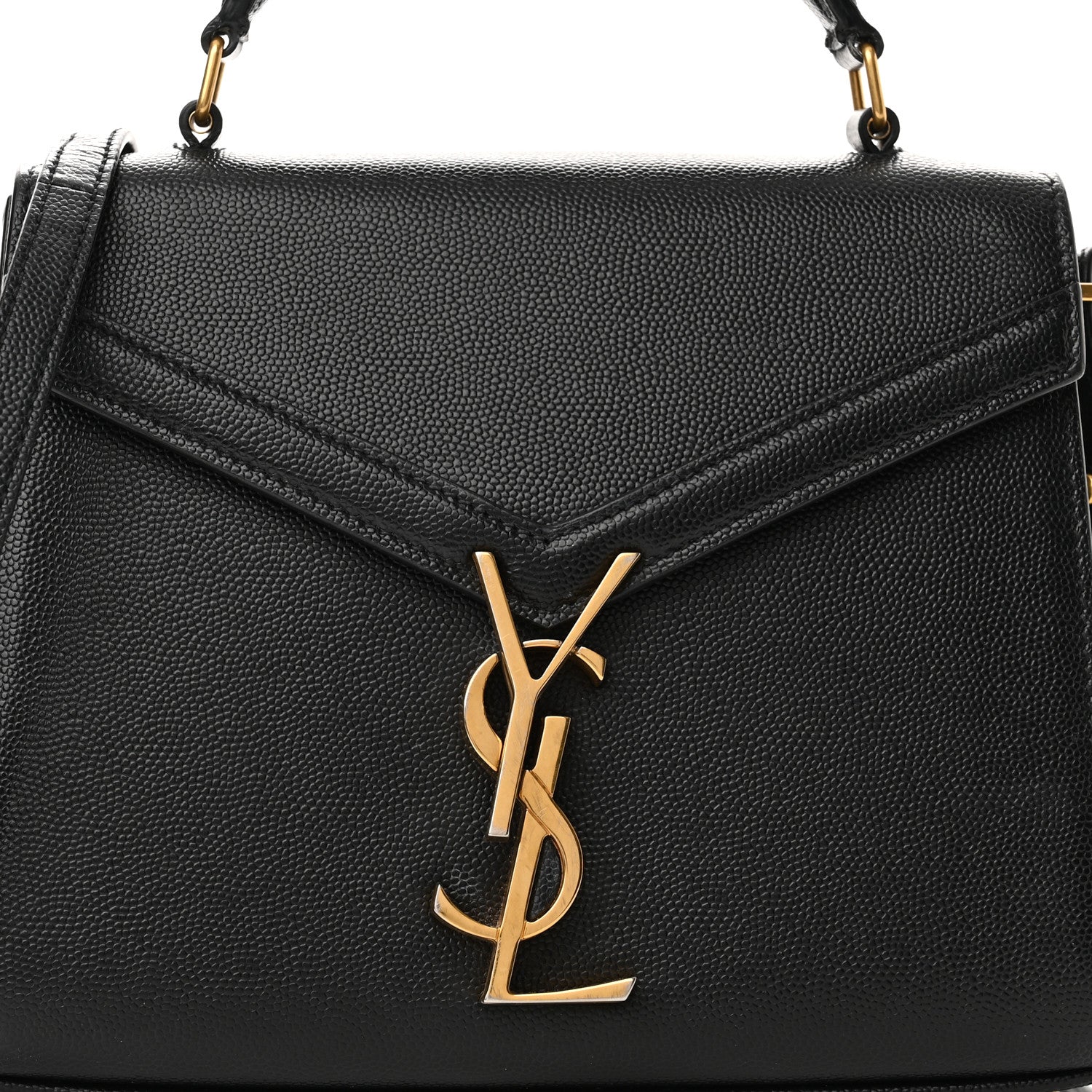 Saint Laurent Grain de Poudre Mini Classic Monogram Cassandra Top Handle Black 7 of 10