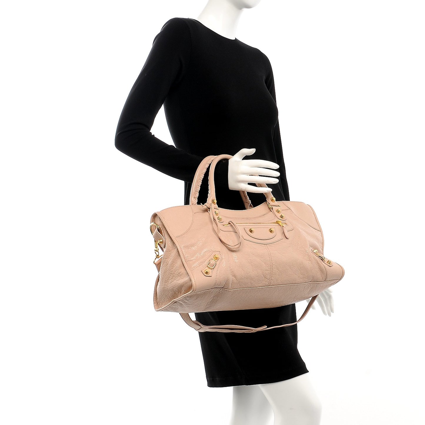 Agneau Giant 12 Gold Hardware Part Time Rose Aubepine Rose Light